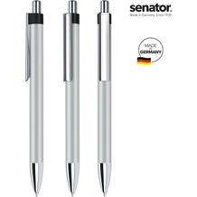 senator® Polar Druckkugelschreiber (silber / schwarz) (Art.-Nr. CA368526)