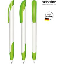 senator® Challenger Polished Basic SG Druckkugelschreiber (weiß / grün 376) (Art.-Nr. CA449542)