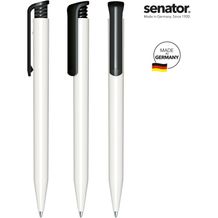 senator® Super Hit Polished Basic Druckkugelschreiber (weiß / schwarz) (Art.-Nr. CA473482)