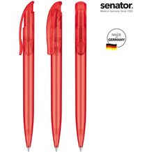senator® Challenger Frosted Druckkugelschreiber (rot 186) (Art.-Nr. CA504107)