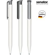 senator® Super Hit Polished Basic Druckkugelschreiber (weiß / grau cool gray 9) (Art.-Nr. CA518790)