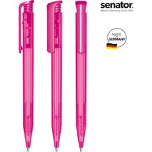 senator® Super Hit Clear Druckkugelschreiber (pink rhodamine red) (Art.-Nr. CA601969)