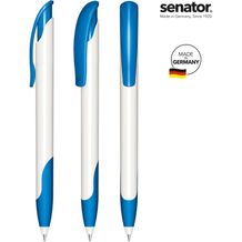 senator® Challenger Polished Basic SG Druckkugelschreiber (weiß / blau 2935) (Art.-Nr. CA651141)