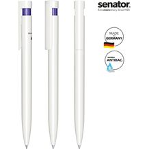 senator® Liberty Polished Basic Antibac Druckkugelschreiber (violett 267 / weiß) (Art.-Nr. CA653719)