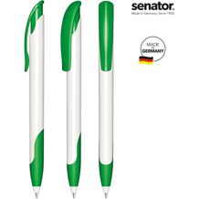 senator® Challenger Polished Basic SG Druckkugelschreiber (weiß / grün 347) (Art.-Nr. CA847678)
