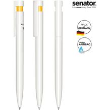 senator® Liberty Polished Basic Antibac Druckkugelschreiber (gelb 7408, weiß) (Art.-Nr. CA884640)