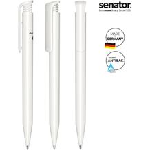 senator® Super Hit polished Antibac Druckkugelschreiber (weiß) (Art.-Nr. CA963320)