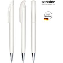 senator® Challenger Polished MT Druckkugelschreiber (weiß) (Art.-Nr. CA991542)
