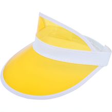 Sonnenvisier mit PVC-Stirnschirm (white / Yellow) (Art.-Nr. CA061021)