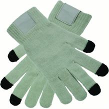 Touch Screen Handschuhe mit Label (grau / schwarz) (Art.-Nr. CA210574)