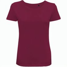 BS Moon Damen-T-Shirt, 150 g/m2, 100 % Bio-Baumwolle (Weinrot) (Art.-Nr. CA261375)