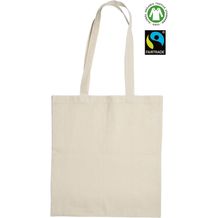 Baumwolltasche mit langen Henkeln - GOTS Fairtrade (Natur Roh) (Art.-Nr. CA270092)