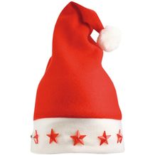 Weihnachtsmütze mit Blinklicht (PMS 186c / white) (Art.-Nr. CA679262)