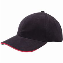 Heavy Brushed Cap (schwarz / Rot) (Art.-Nr. CA992687)