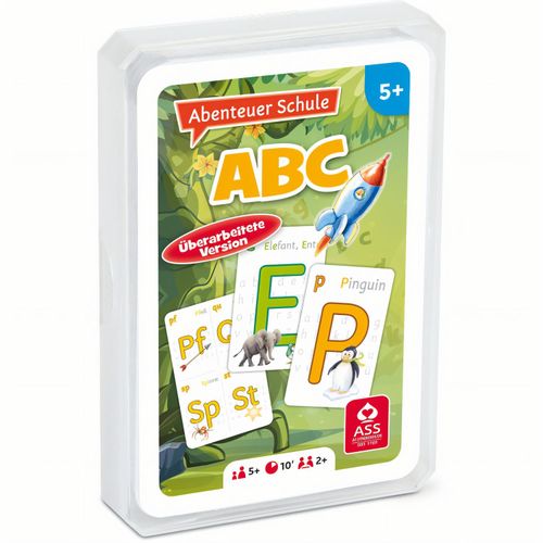 Lernspiele "Abenteuer Schule" - ABC, im Kunststoffetui (Art.-Nr. CA297625) - Lernspiel - ABC, 33 Blatt im Kunststoffe...