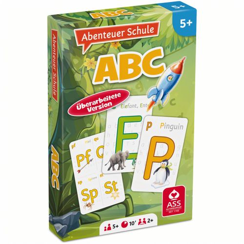 Lernspiele "Abenteuer Schule" - ABC, in Faltschachtel (Art.-Nr. CA436854) - Lernspiel - ABC, 33 Blatt in Faltschacht...