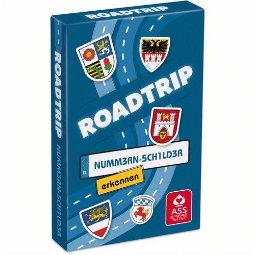 Reisespiel "Road Trip" - Nummern Schilder, 33 Blatt, in Faltschachtel (Art.-Nr. CA506632) - ASS Altenburger nimmt sie mit auf einen...