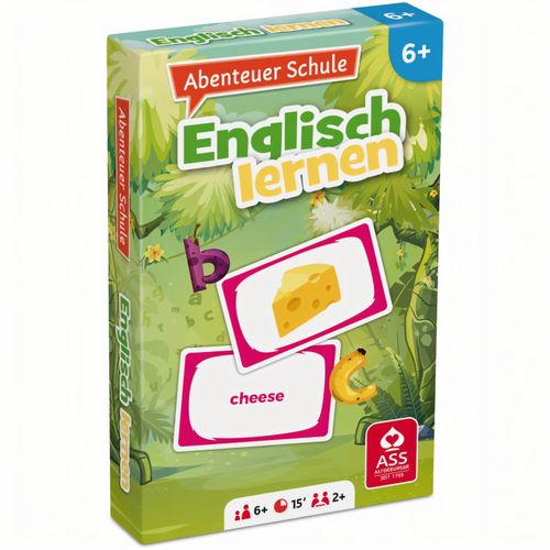 Lernspiele "Abenteuer Schule" - Englisch lernen, in Faltschachtel (Art.-Nr. CA766703) - Lernspiel - Englisch lernen, 33 Blatt...