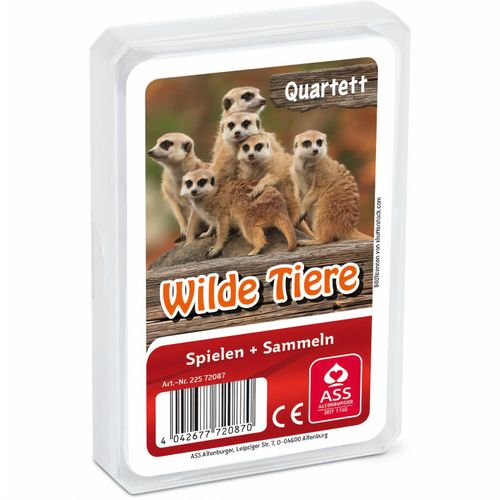 Quartett / Sonderquartett - Wilde Tiere, 33 Blatt, im Kunststoffetui (Art.-Nr. CA901507) - Quartett - Wilde Tiere, 32 Blatt + 1...