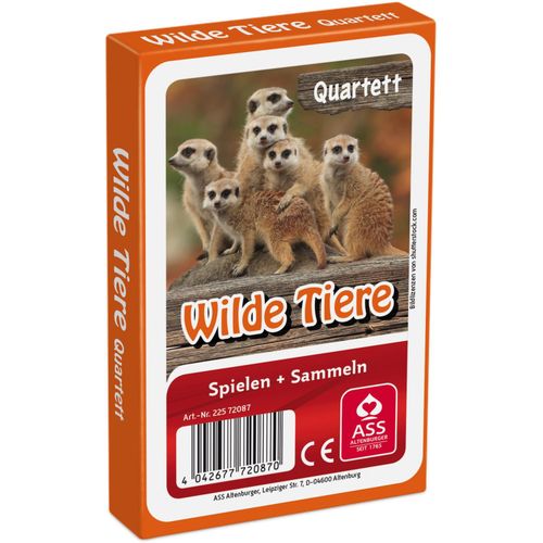 Quartett / Sonderquartett - Wilde Tiere, 33 Blatt, in Faltschachtel (Art.-Nr. CA914531) - Quartett - Wilde Tiere, 32 Blatt + 1...