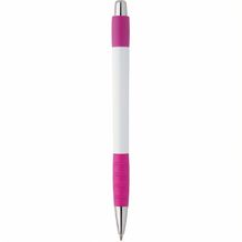BIC® White Striped Grip Kugelschreiber Siebdruck (pink) (Art.-Nr. CA046567)