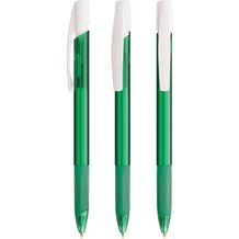 BIC® Media Clic Grip Kugelschreiber Siebdruck (Gefrostetes dunkelgrün / Gefrostetes weiß / blaue Tinte) (Art.-Nr. CA091517)