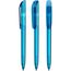 BIC® Super Clip Kugelschreiber BritePix' (transparentes blau / blaue Tinte) (Art.-Nr. CA133891)