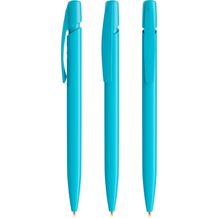 BIC® Media Clic Kugelschreiber Siebdruck (Karibikblau poliert / blaue Tinte) (Art.-Nr. CA147085)