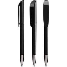 BIC® Super Clip Advance Kugelschreiber Siebdruck (chrom, schwarz) (Art.-Nr. CA148477)