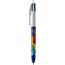 BIC® 4 Colours Kugelschreiber Siebdruck (weiß / Marineblau) (Art.-Nr. CA356542)