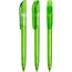 BIC® Super Clip Kugelschreiber Siebdruck (transparentes grün / schwarze Tinte) (Art.-Nr. CA376316)