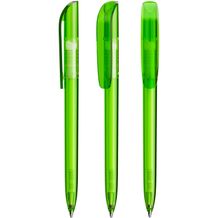 BIC® Super Clip Kugelschreiber Siebdruck (transparentes grün / schwarze Tinte) (Art.-Nr. CA376316)