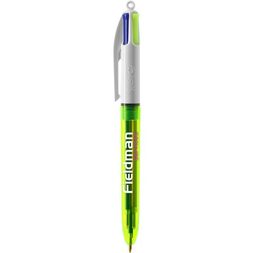 BIC® 4 Colours Fluo Kugelschreiber Siebdruck (Art.-Nr. CA511100) - Die ikonische BIC® 4 Colours-Famili...