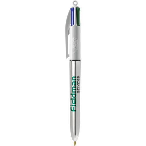 BIC® 4 Colours Shine Kugelschreiber Siebdruck (Art.-Nr. CA611560) - Der ikonische BIC® 4-Colours in glänze...