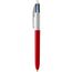 BIC® 4 Colours Kugelschreiber Siebdruck (weiß / rot) (Art.-Nr. CA657457)