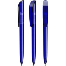 BIC® Super Clip Kugelschreiber Digital (transparentes dunkelblau / blaue Tinte) (Art.-Nr. CA784140)