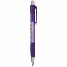 BIC® Striped Grip Kugelschreiber Siebdruck (lila / blaue Tinte) (Art.-Nr. CA901696)