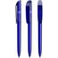 BIC® Super Clip Kugelschreiber Siebdruck (transparentes dunkelblau / blaue Tinte) (Art.-Nr. CA922901)