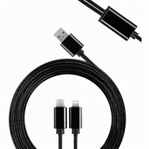 3-in-1 Kabel schwarz (Schwarz) (Art.-Nr. CA205218)