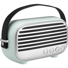 Klangstarker Bluetooth Lautsprecher im Retro-Design mit vielen Anschlussmöglichkeiten und UKW-Radio (türkis) (Art.-Nr. CA221419)