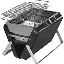BUDDY Koffer-Grill ' der mobile Holzkohlegrill für die spontane Grillparty (schwarz, silber) (Art.-Nr. CA261510)