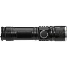 Ökologische, lichtstarke Taschenlampe mit wiederaufladbarem Akku (schwarz) (Art.-Nr. CA272545)