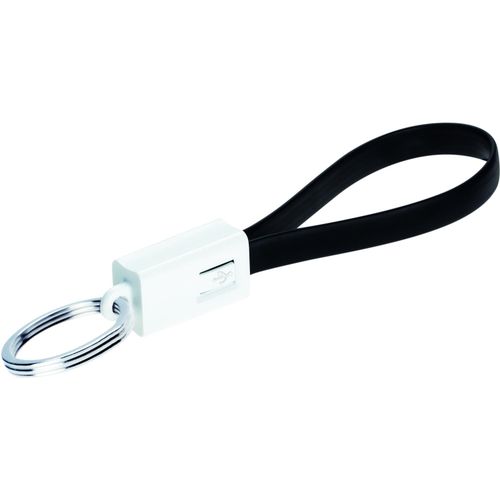 Schlüsselanhänger Micro USB (Art.-Nr. CA320684) - Schlüsselanhänger mit abnehmbarem Micr...