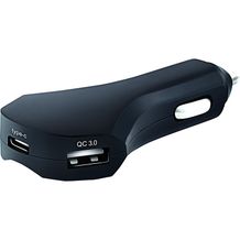 Car Charger mit USB-Quick charge sowie Typ C Ports (schwarz) (Art.-Nr. CA544666)