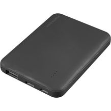 5.000 mAh Powerbank mit Softtouch, USB Typ C und vierstufiger Ladestandsanzeige (schwarz) (Art.-Nr. CA632697)