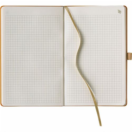 Lediberg Appeel Notizbuch kariert, medium (Art.-Nr. CA017312) - Appeel Notizbuch, hergestellt aus...