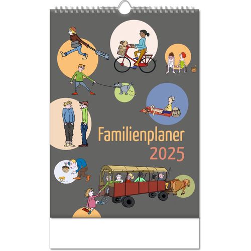 Kalender "Familienplaner" im Format 24 x 38,5 cm, mit Wire-O Bindung und verlängerter Rückwand (Art.-Nr. CA049638) - Wer hat wann was vor? Der Bildkalender...