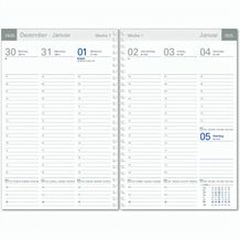 Wochentimer 'Luxus' im Format 170 x 250 mm, 128 Seiten, grüner PP-Einband, Wire-O gebunden, deutsche Version, ohne Eckenperforation. FSC zertifiziert. (grün) (Art.-Nr. CA131637)