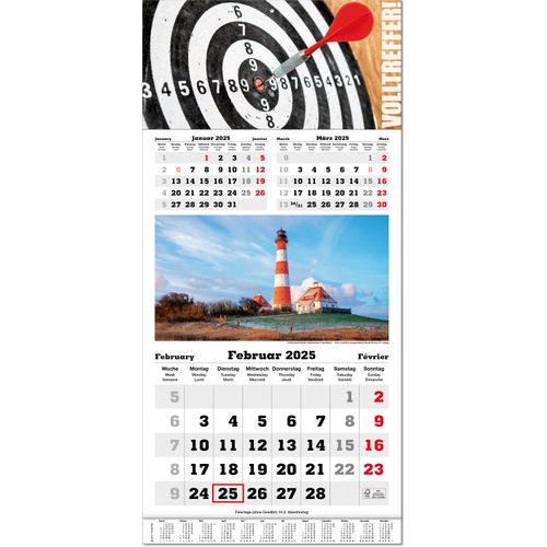 Drei-Monats-Kalender "Classic Bildplaner" im Format 30 x 63 cm, Datumsweiser umgelegt, mit Übersichtskalendarium auf der Fußleiste (Art.-Nr. CA233909) - Eine tolle Kombi! Im "Classic-Bildplaner...