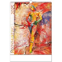 Kalender "Bodypainting" im Format 30,5 x 43,6 cm, mit Wire-O-Bindung und verlängerter Rückwand (Art.-Nr. CA279277)